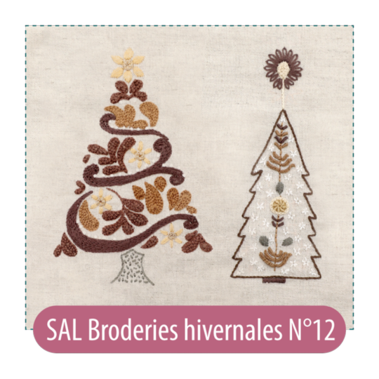 Broderies Hivernales n°12  - Kit SAL Un chat dans l'aiguille