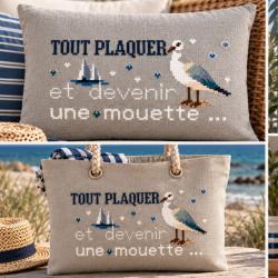 Devenir une mouette - Fiche Point de Croix - Isabelle Vautier