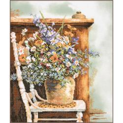 Floral vintage art - Kit point de croix - Lanarte
