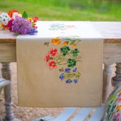 Kit Chemin de table Fleurs des Prés - Vervaco