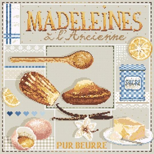 Madeleines à l'Ancienne - Fiche Point de Croix - Madame La Fée