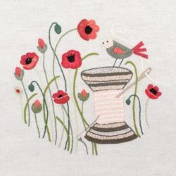 Bobine Coquelicots - Kit broderie Traditionnelle - Un chat dans l'aiguille