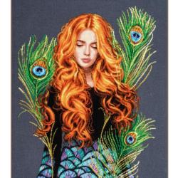 The peacock's muse • Kit point de croix - Lanarte