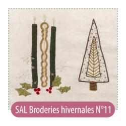 Broderies Hivernales n°11  - Kit SAL Un chat dans l'aiguille