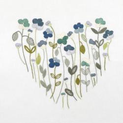 Douces pensées (Coeur brodé de Mars) - Kit Un chat dans l'aiguille