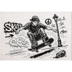 Skate - Fiche point de croix - Isabelle Vautier