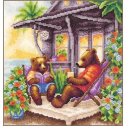 A beartastic Holiday • Kit point de croix - Lanarte