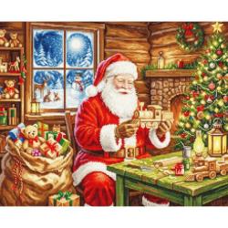 L'atelier du Père Noël - Kit point de croix Noël - Luca-S