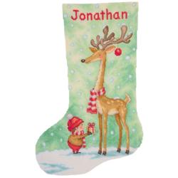 Le cadeau de l'amitié - Kit chaussette de Noël à broder - Vervaco