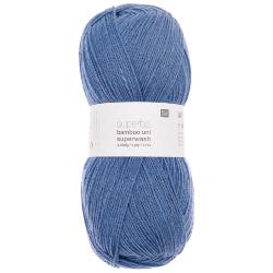 Pelote Laine à Chaussettes Superba Bamboo Uni 4 fils - Bleu Clair