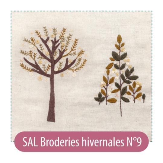 Broderies Hivernales n°9  - Kit SAL Un chat dans l'aiguille