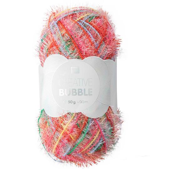 Creative Bubble - Fil éponge Print Multicolore Rouge