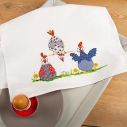 Kit torchon Crazy Cocottes - Vervaco