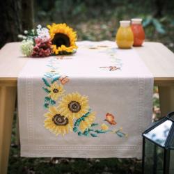 Kit chemin de table à broder Tournesols 40 x 100 cm - Vervaco