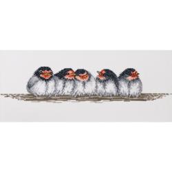 Swallows – Kit point de croix Permin of Copenhagen