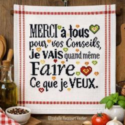 Ce que je veux - Fiche point de croix - Isabelle Vautier