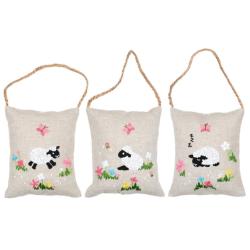 Moutons dans le pré (lot de 3) - Kits déco coussins - Vervaco