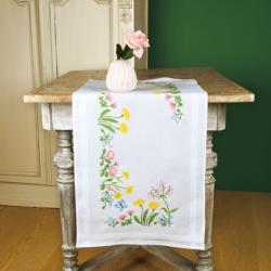 Kit chemin de table Fleurs des Champs - Vervaco