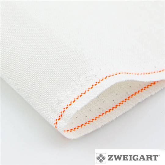 Toile Étamine 14 fils Floba Super Fine Zweigart - Blanc (100)