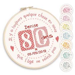 Lilipoints Fiche 50 Ans Anniversaire F014 Univers Broderie