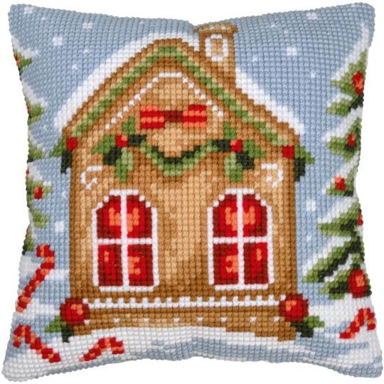 Kit Coussin au Point de Gingerbread House - Vervaco