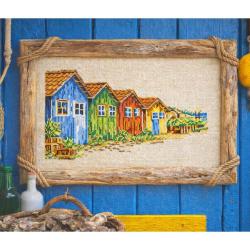 Face à l'Océan - Fiche point de croix - Isabelle Vautier