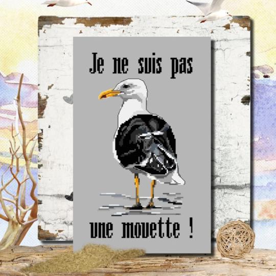 Je ne suis pas une mouette ! - Fiche point de croix - Isabelle Vautier