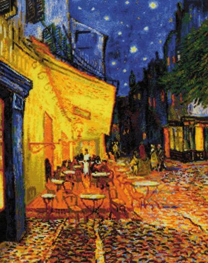 Terrasse de Café d'après Van Gogh - Kit point de croix - Riolis