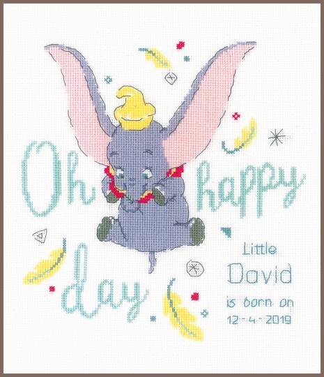 Dumbo Oh Happy Day - Kit point de croix naissance - Disney
