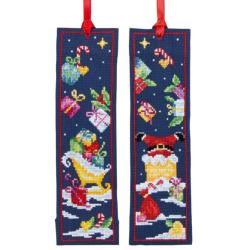 Kit Marque-Pages Traîneau et Père Noël (lot de 2) - Vervaco
