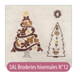 Broderies Hivernales n°12  - Kit SAL Un chat dans l'aiguille