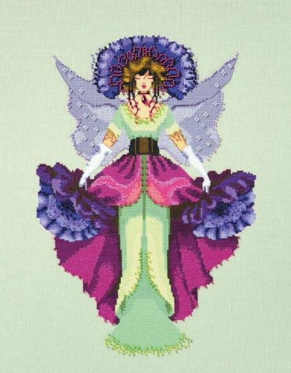February Amethyst Fairy - Fiche point de croix - Mirabilia