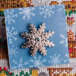 Flocon de Neige - Porte-aiguille aimanté hiver - Stitchonomy