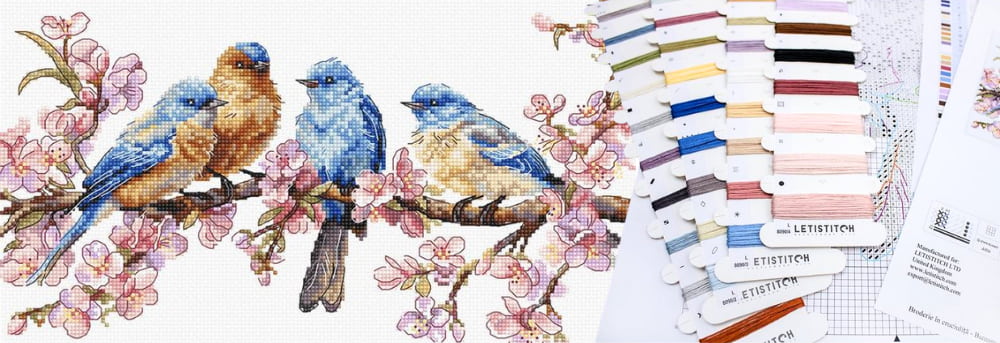 Kits broderie sur le thme des Oiseaux