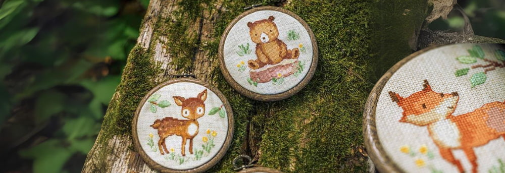 Kits broderie Animaux de la foret