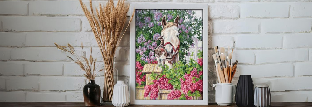 Kits broderie Chevaux